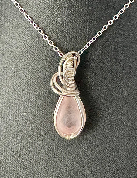 Rose Quartz  jewelry pendant necklace