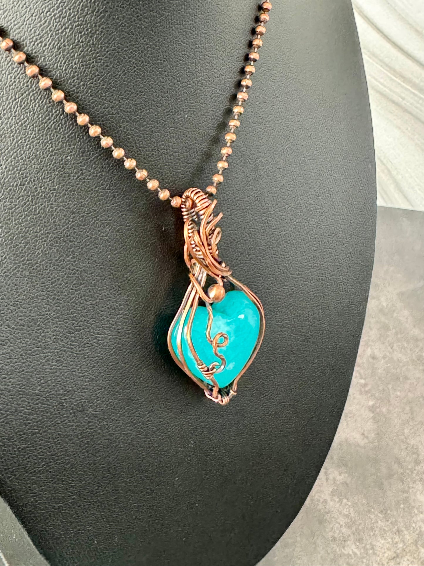 Amazonite pendant necklace