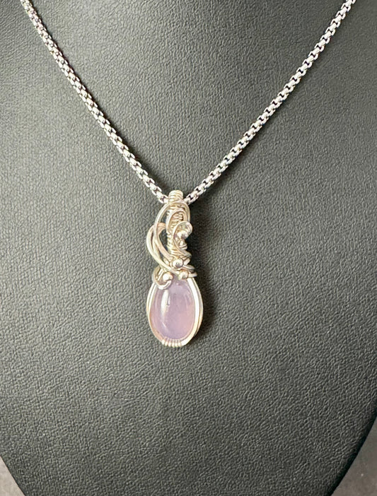 Chalcedony jewelry pendant necklace