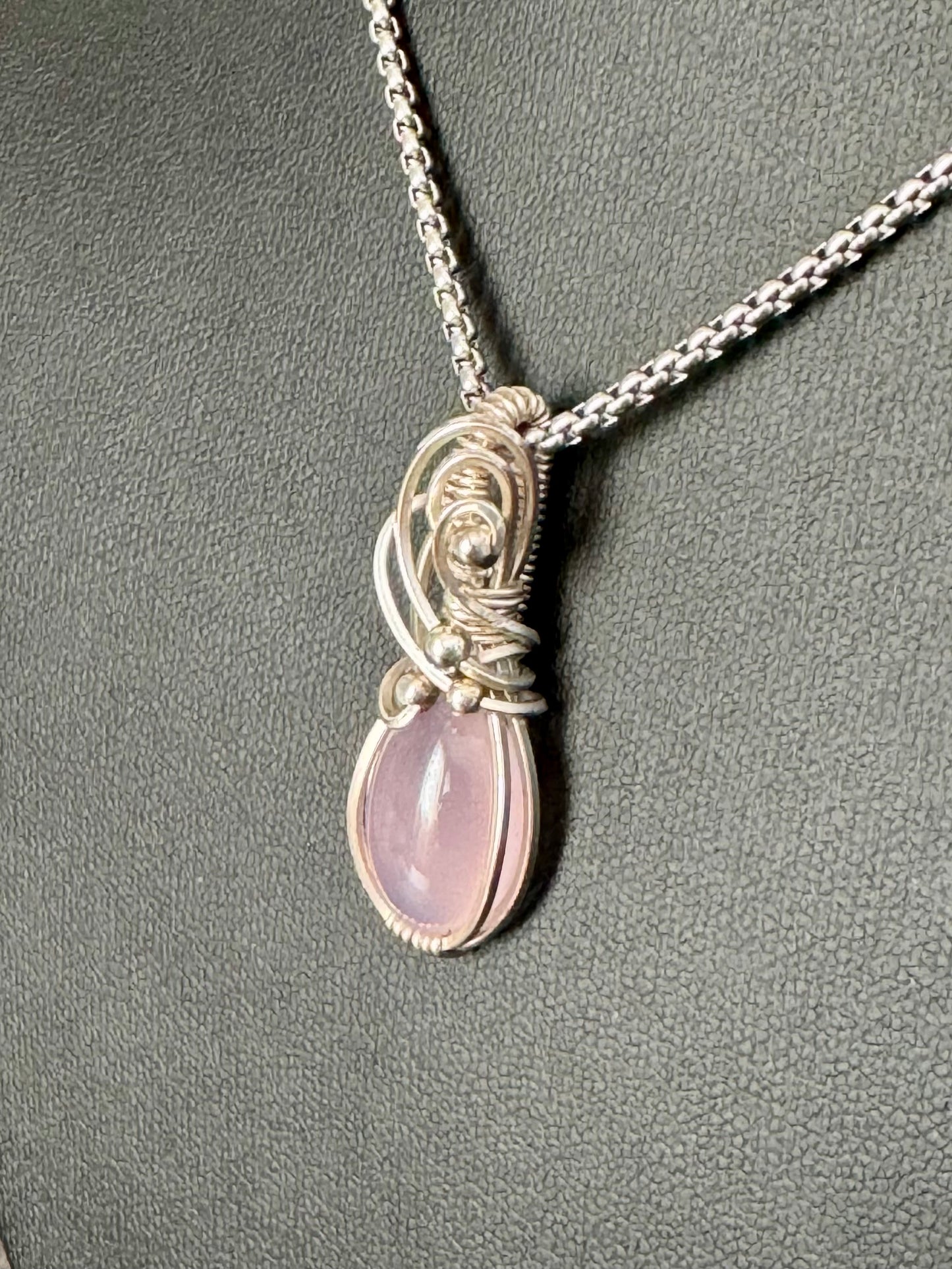 Chalcedony jewelry pendant necklace