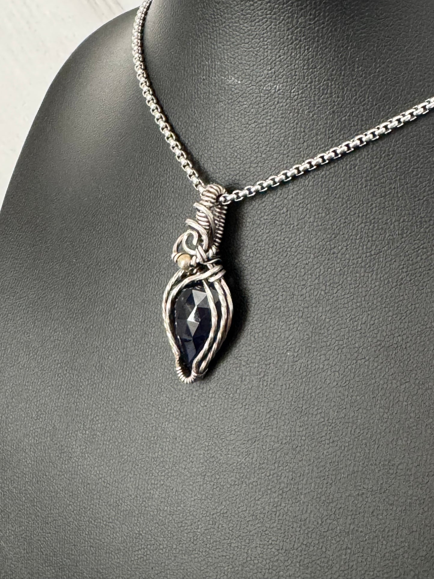 Lolite gemstone pendant