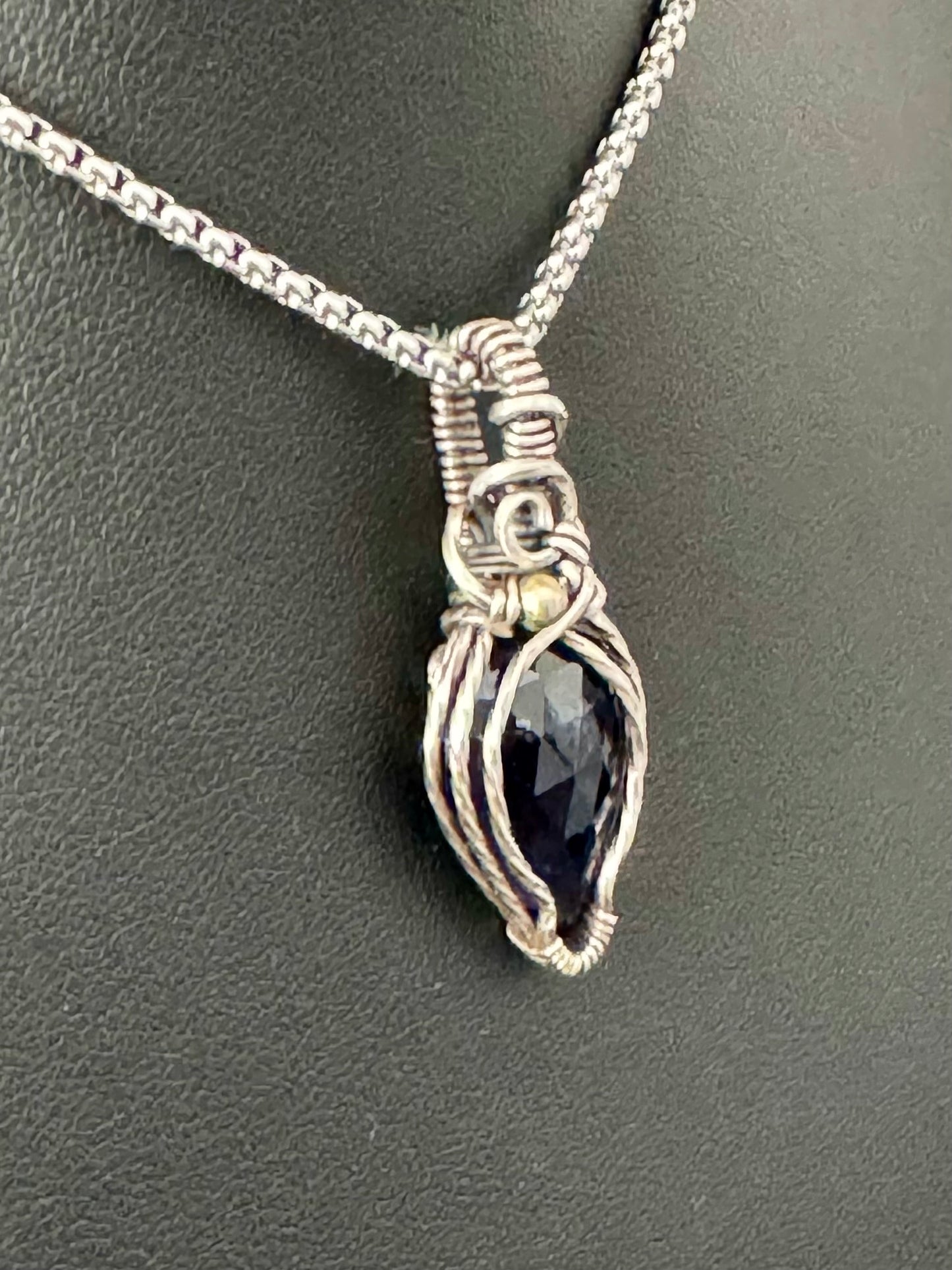 Lolite gemstone pendant