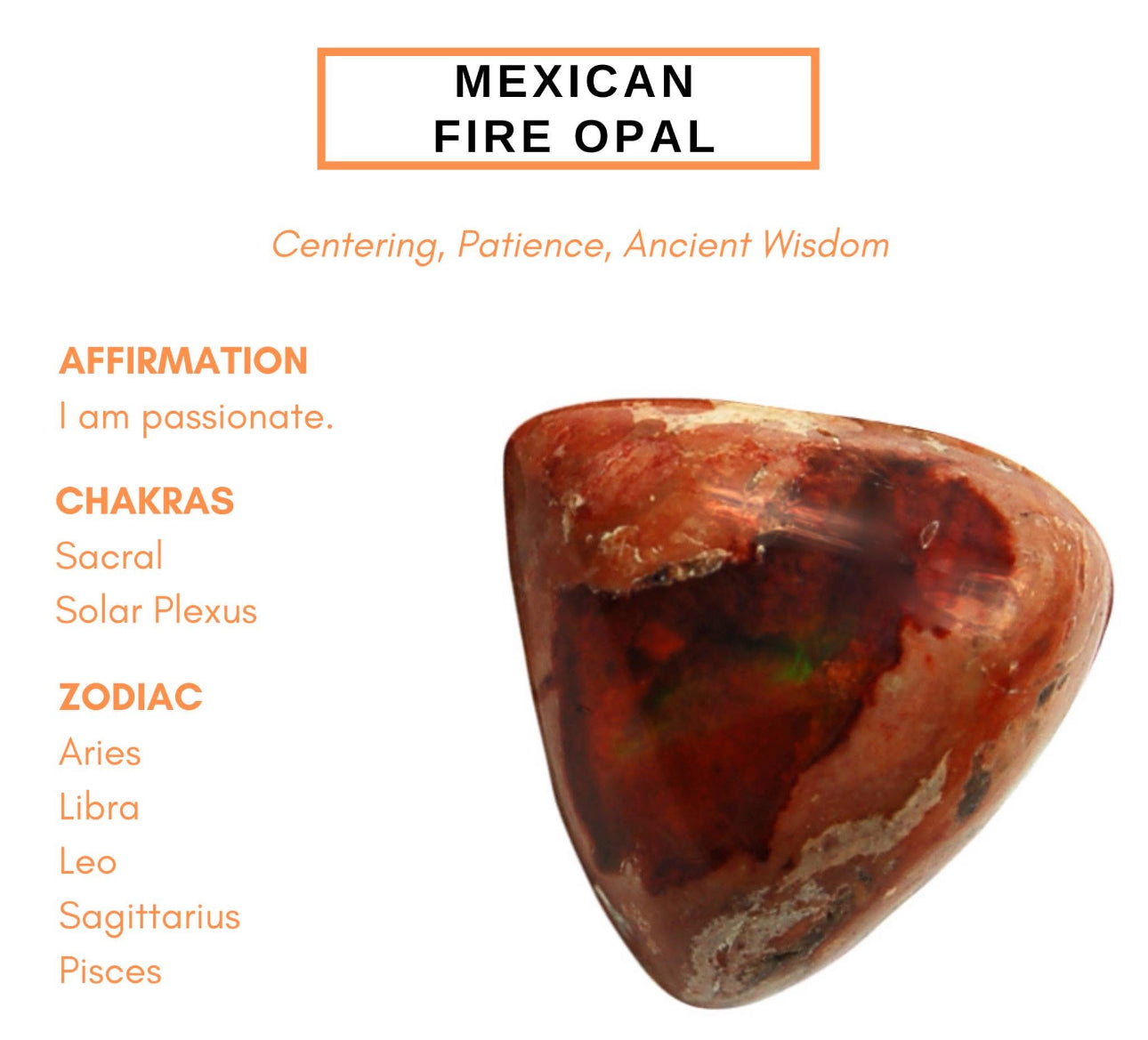 Mexican Fire Opal Pendant Necklace