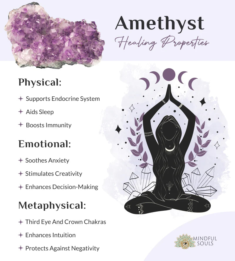 Amethyst gemstone pendant necklace