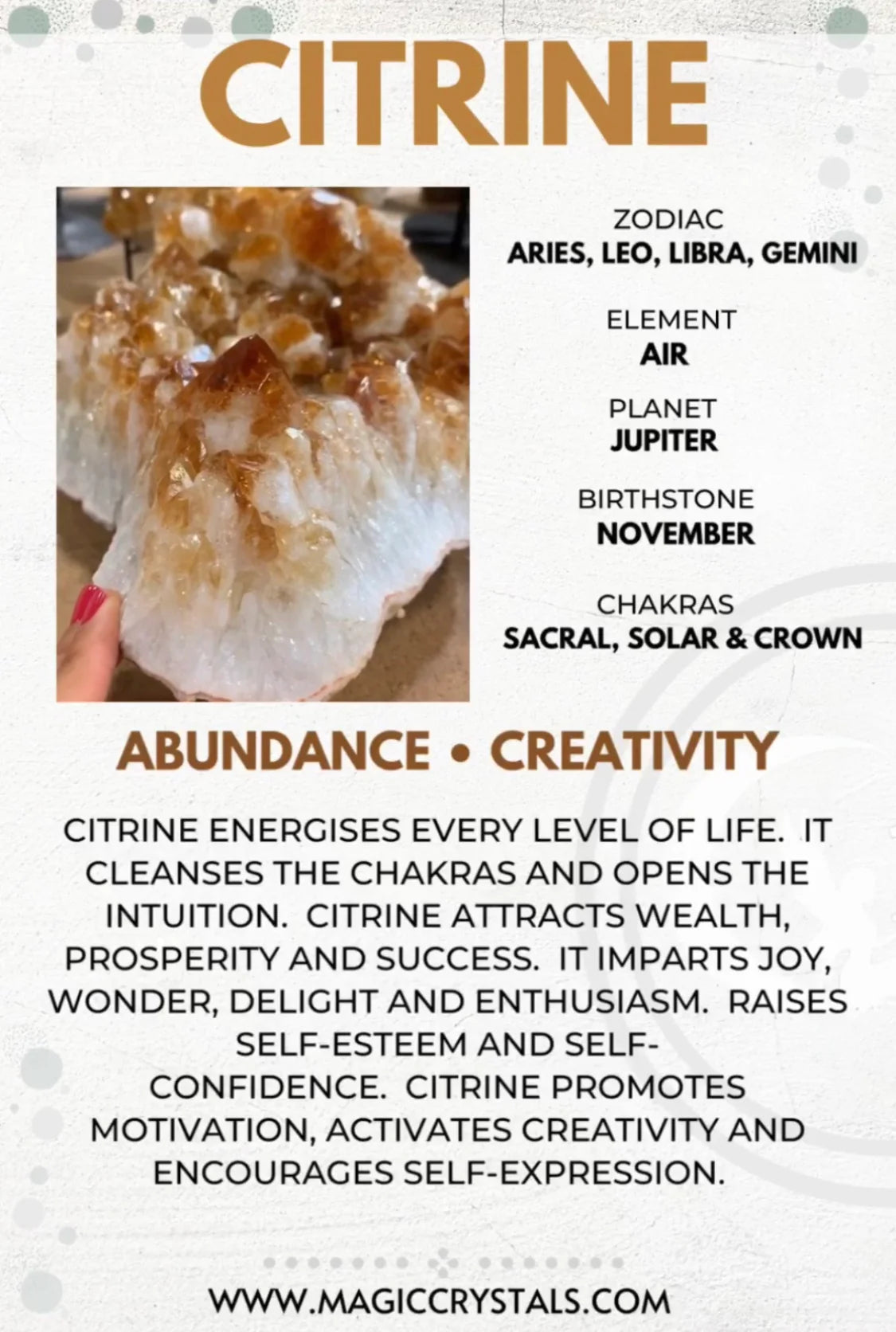 Citrine gemstone pendant necklace