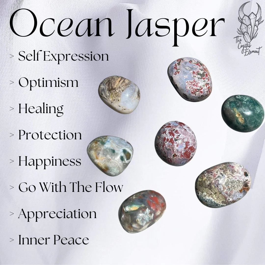 Ocean Jasper gemstone pendant necklace