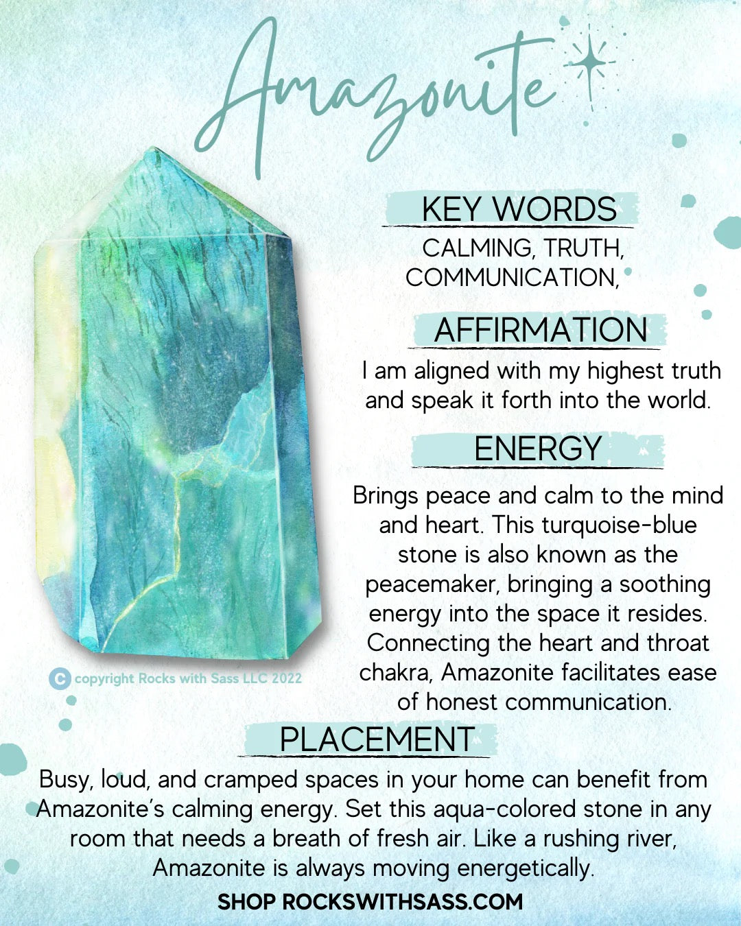 Amazonite pendant necklace