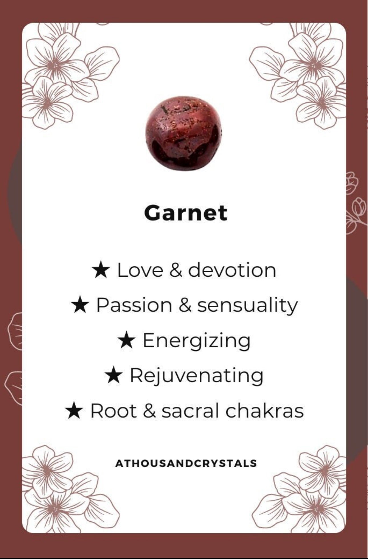 Garnet gemstone pendant necklace