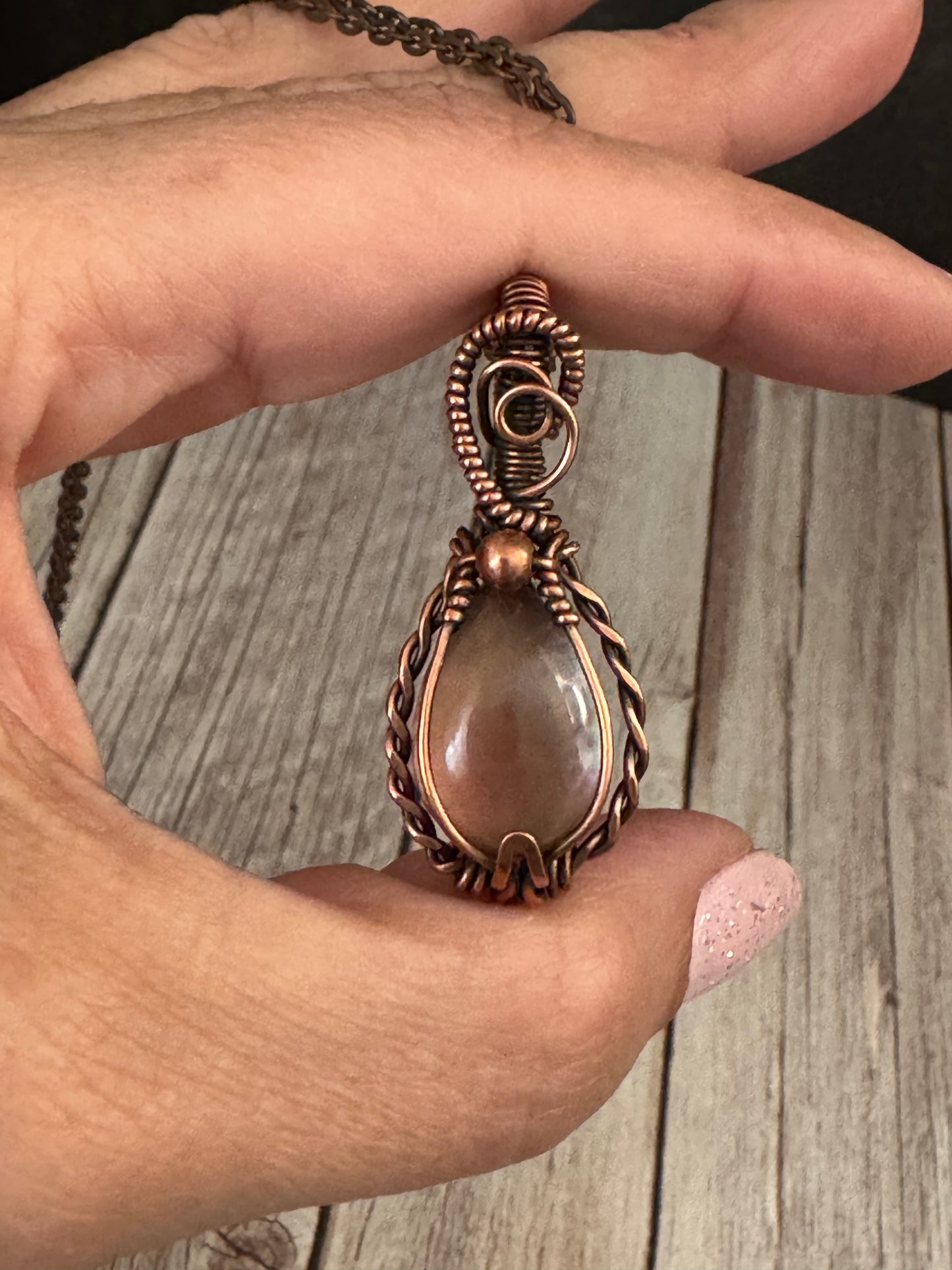 Mother of Pearl and Amethyst pendant