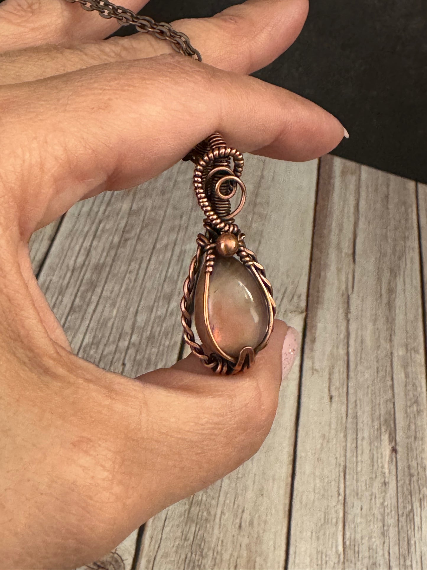Mother of Pearl and Amethyst pendant
