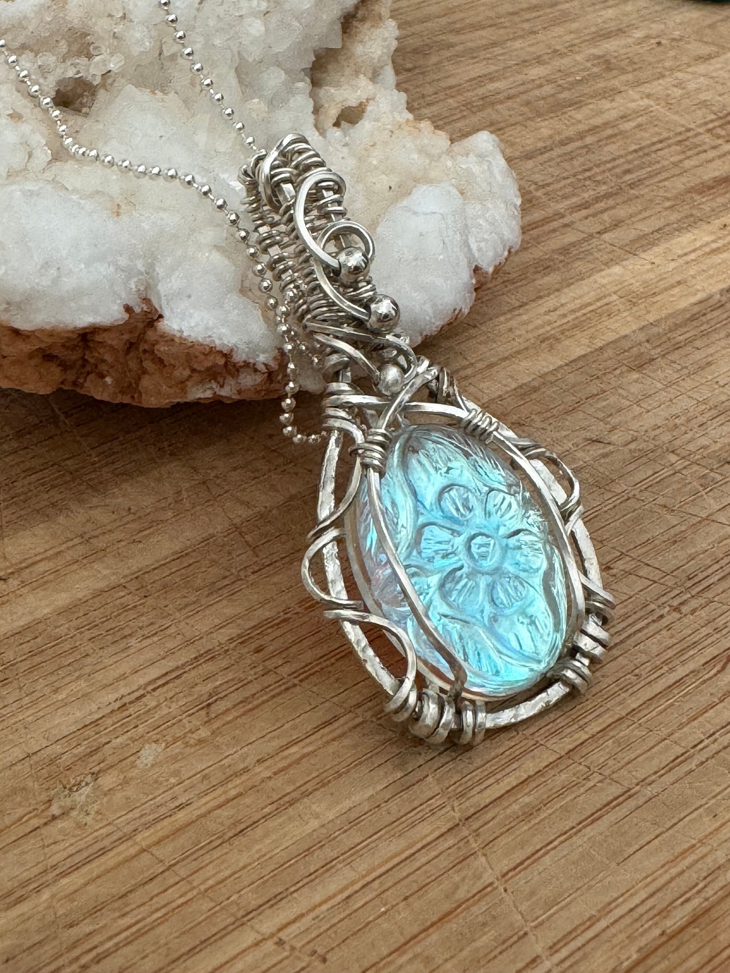 Aurora Opal Pendant necklace