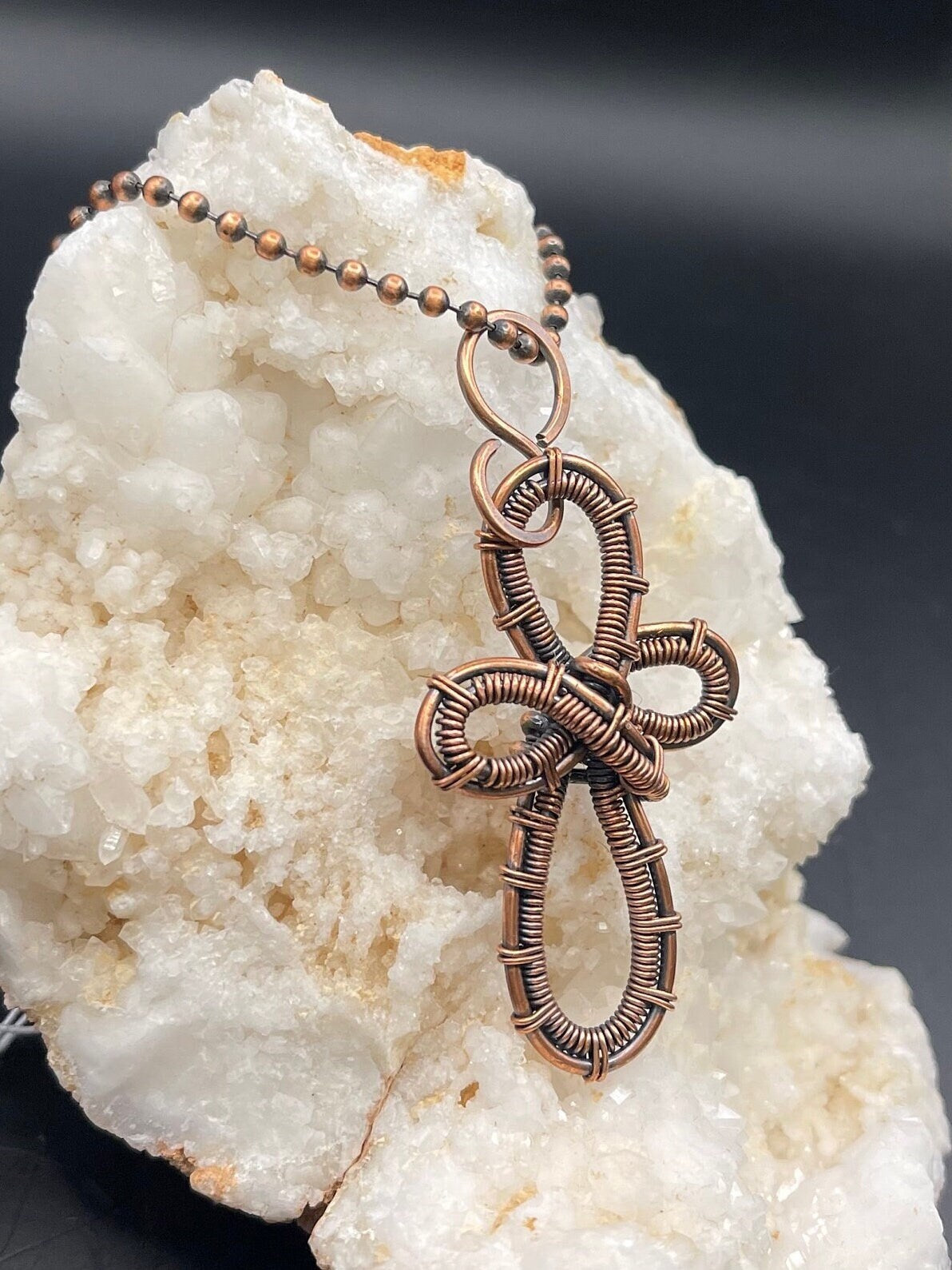 Copper wire weaved cross