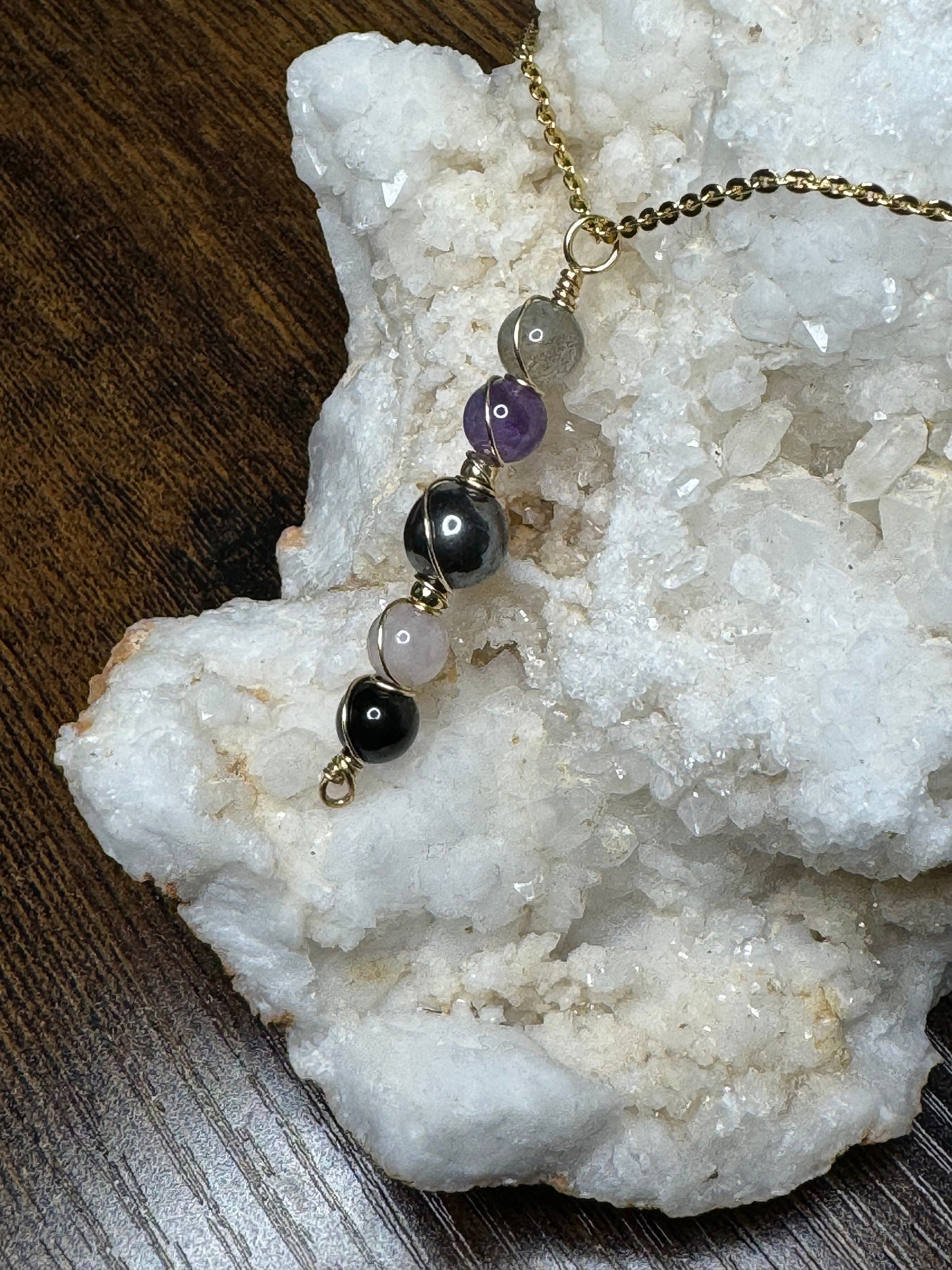 Protection beaded necklace