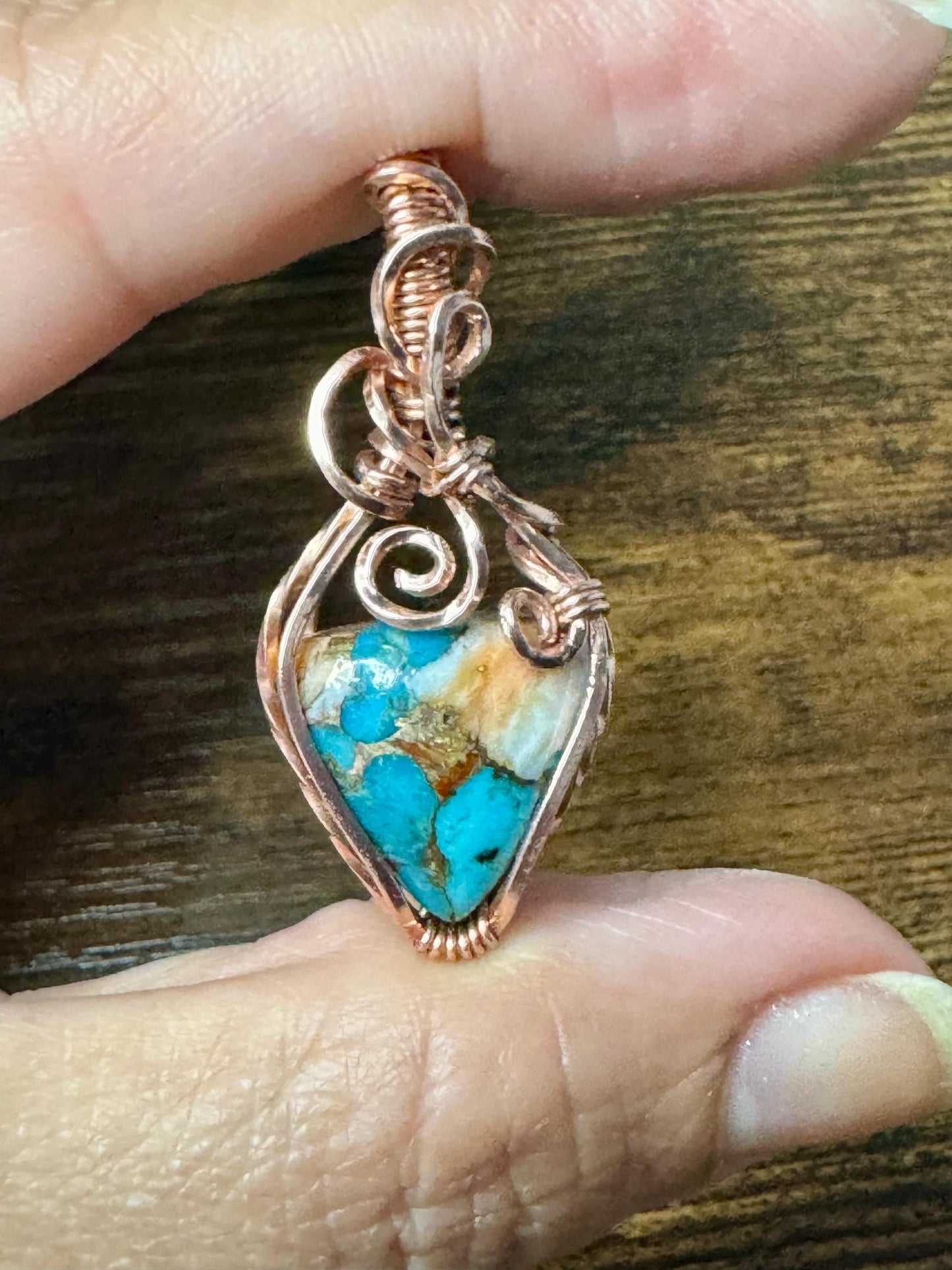Spiny Turquoise pendant necklace