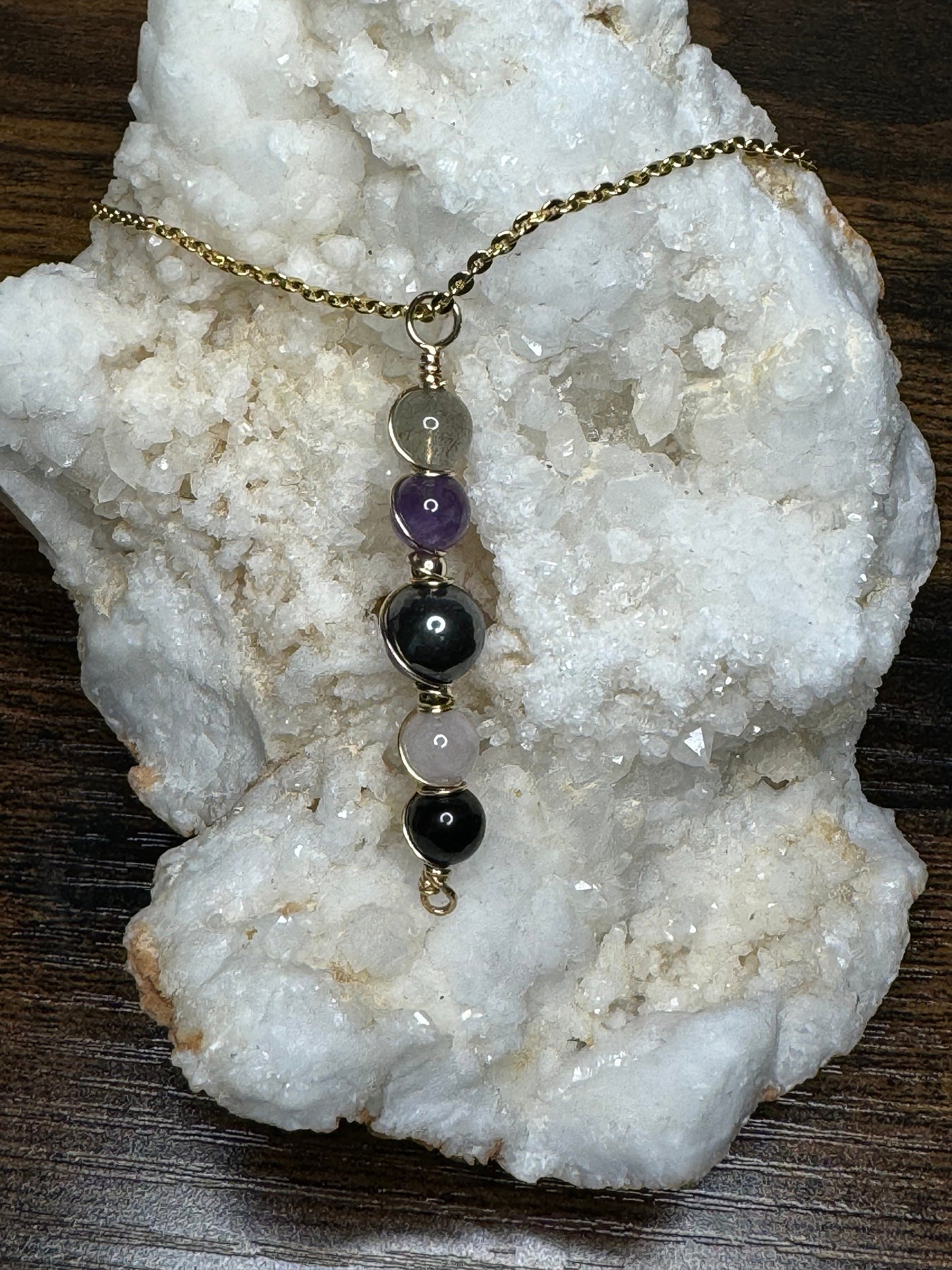 Protection beaded necklace