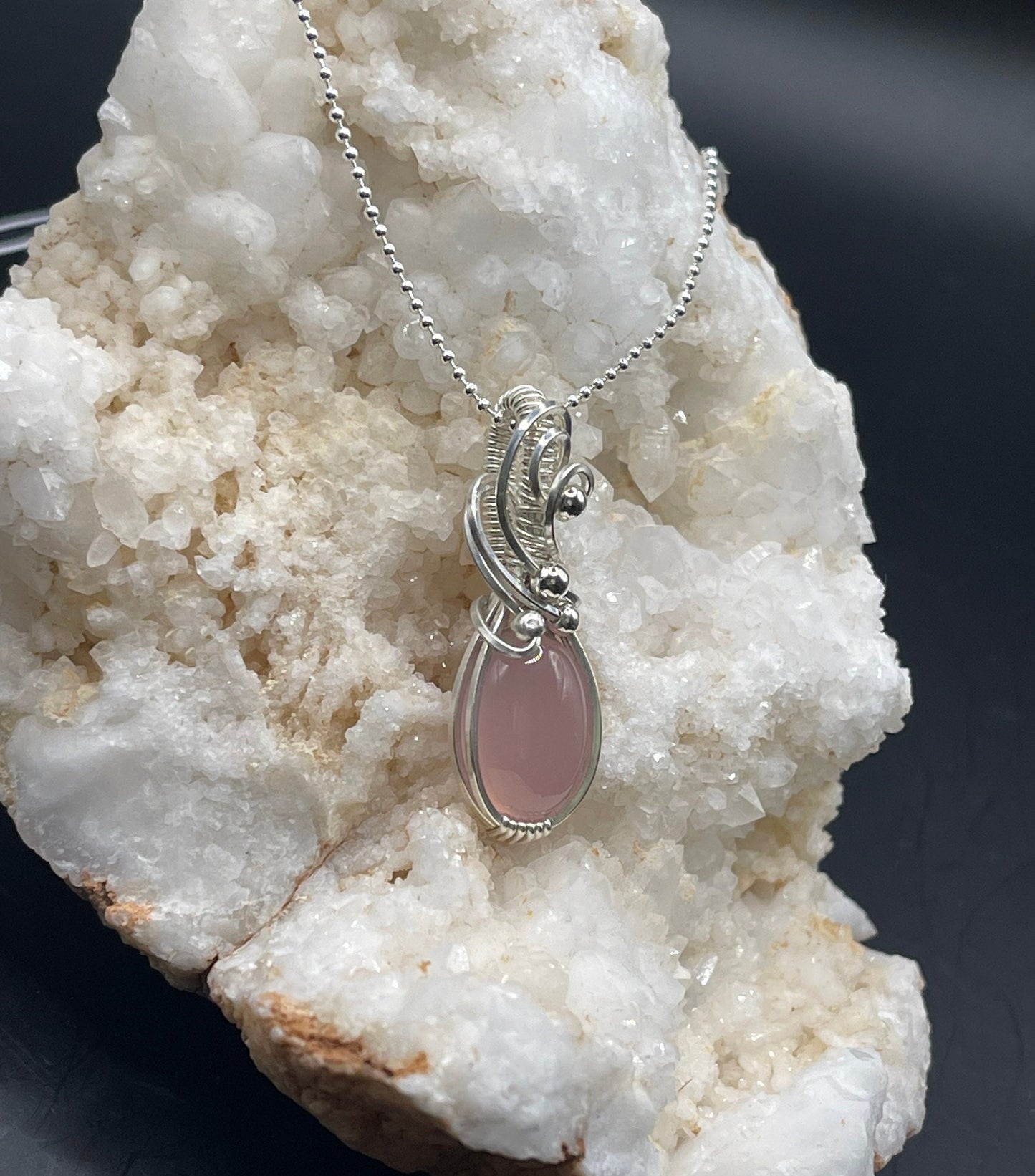 Chalcedony jewelry pendant necklace