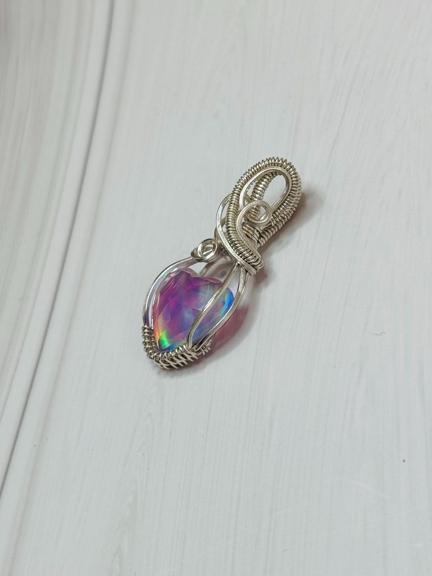 Aurora Opal pendant necklace