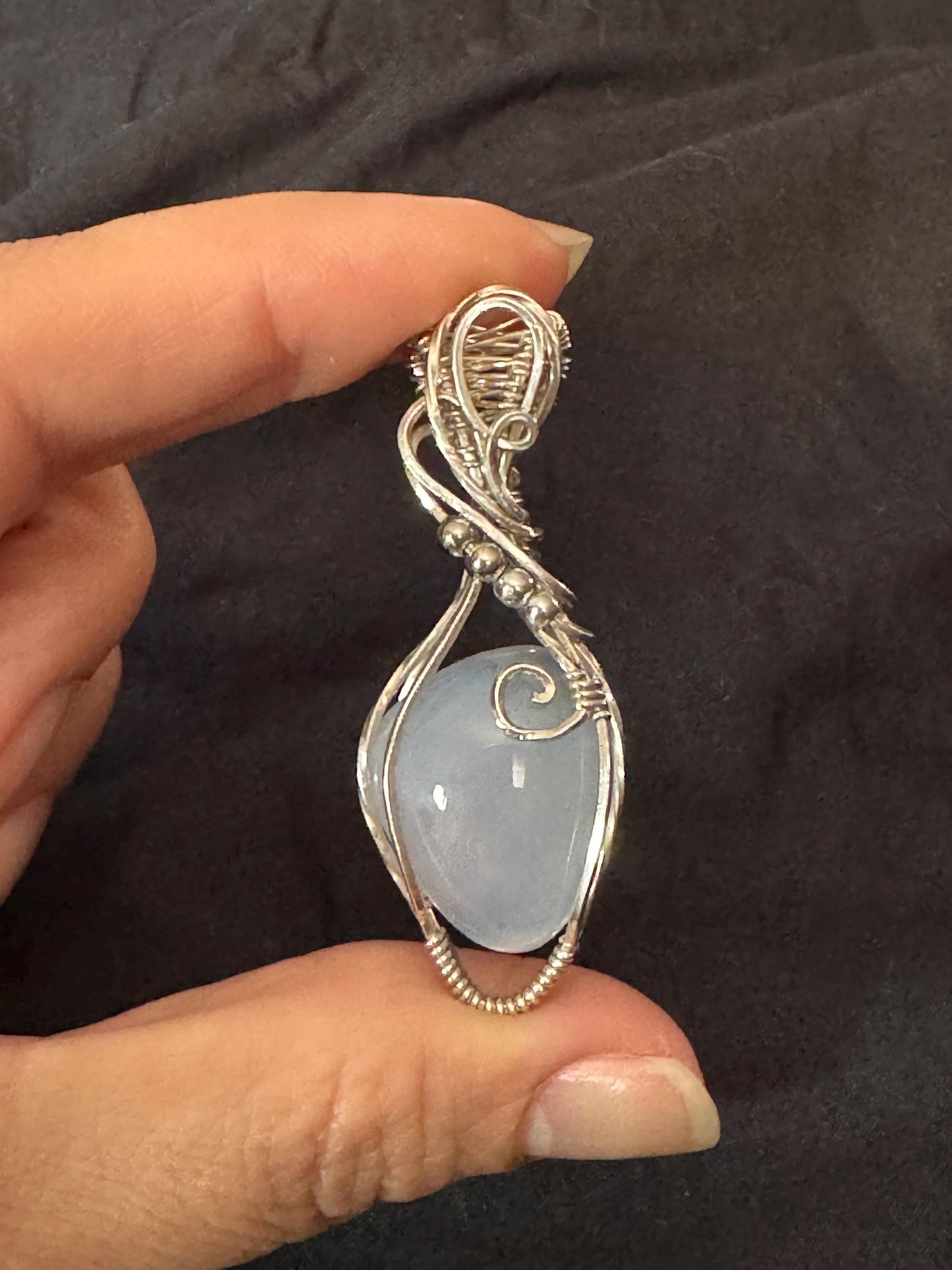 Chalcedony pendant necklace
