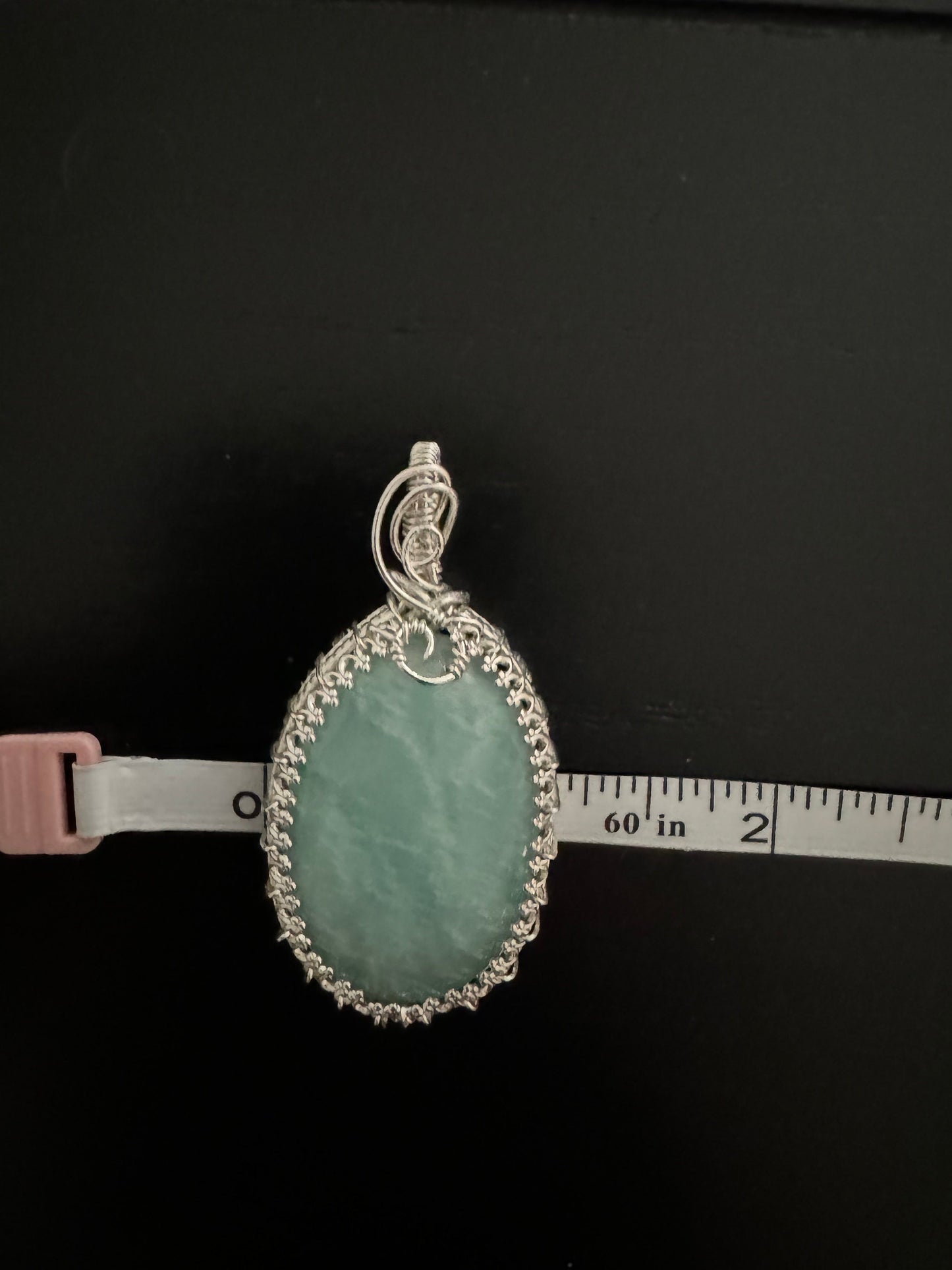 Amazonite gemstone pendant necklace